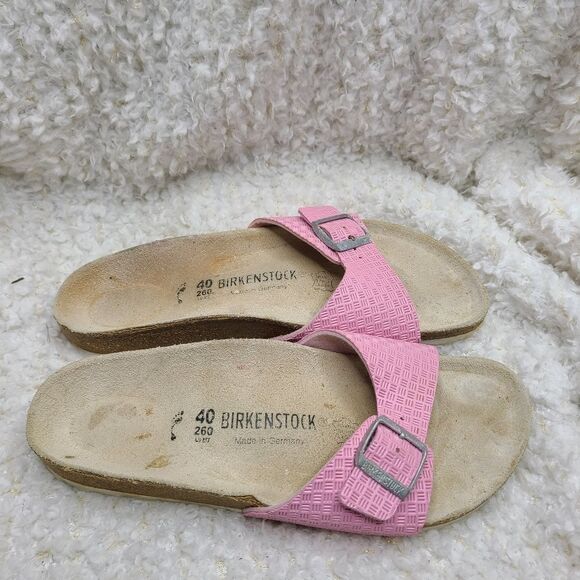 Birkenstock Madrid Pink‎ Slide Sandals size 40 Birko-flor